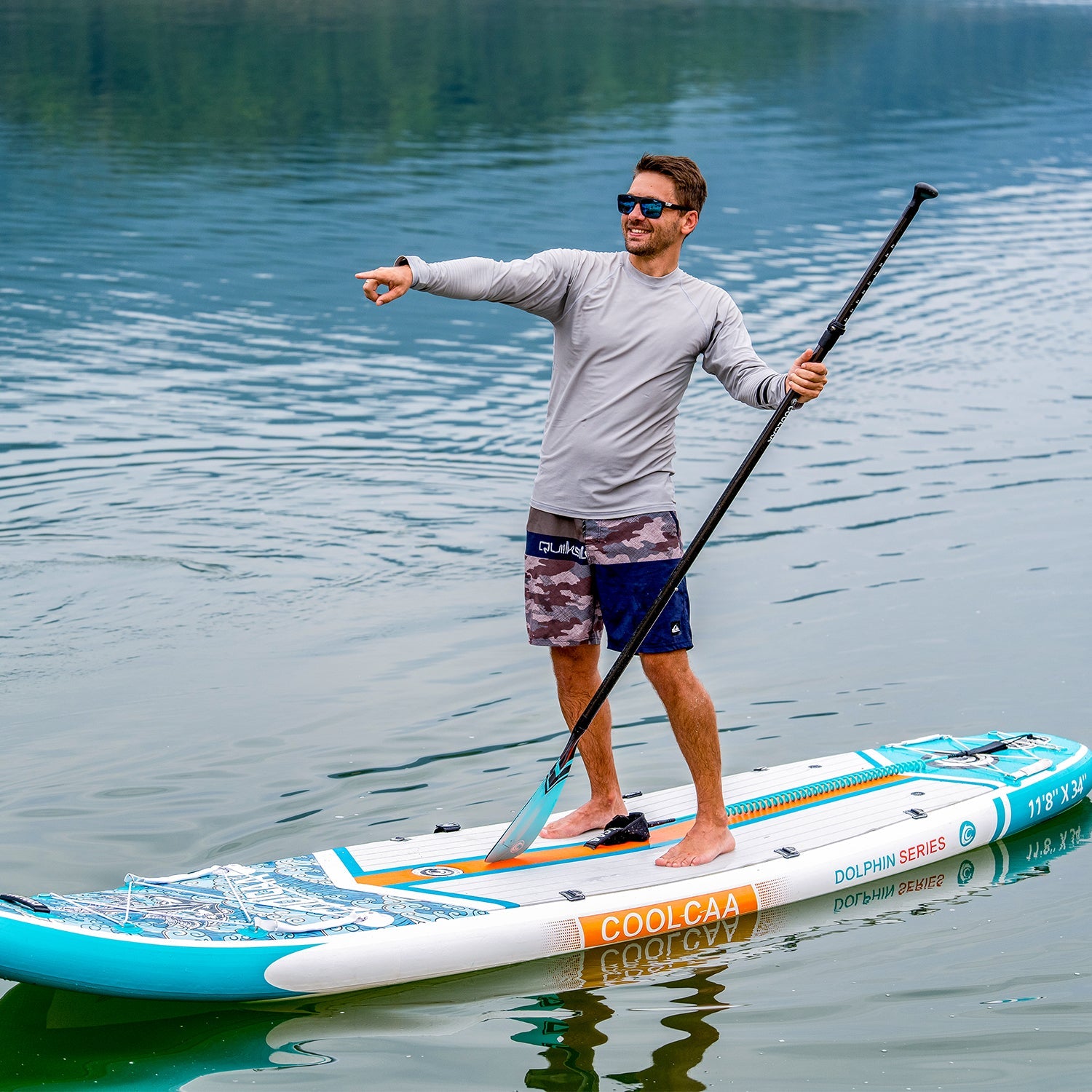 laughter at paddle board