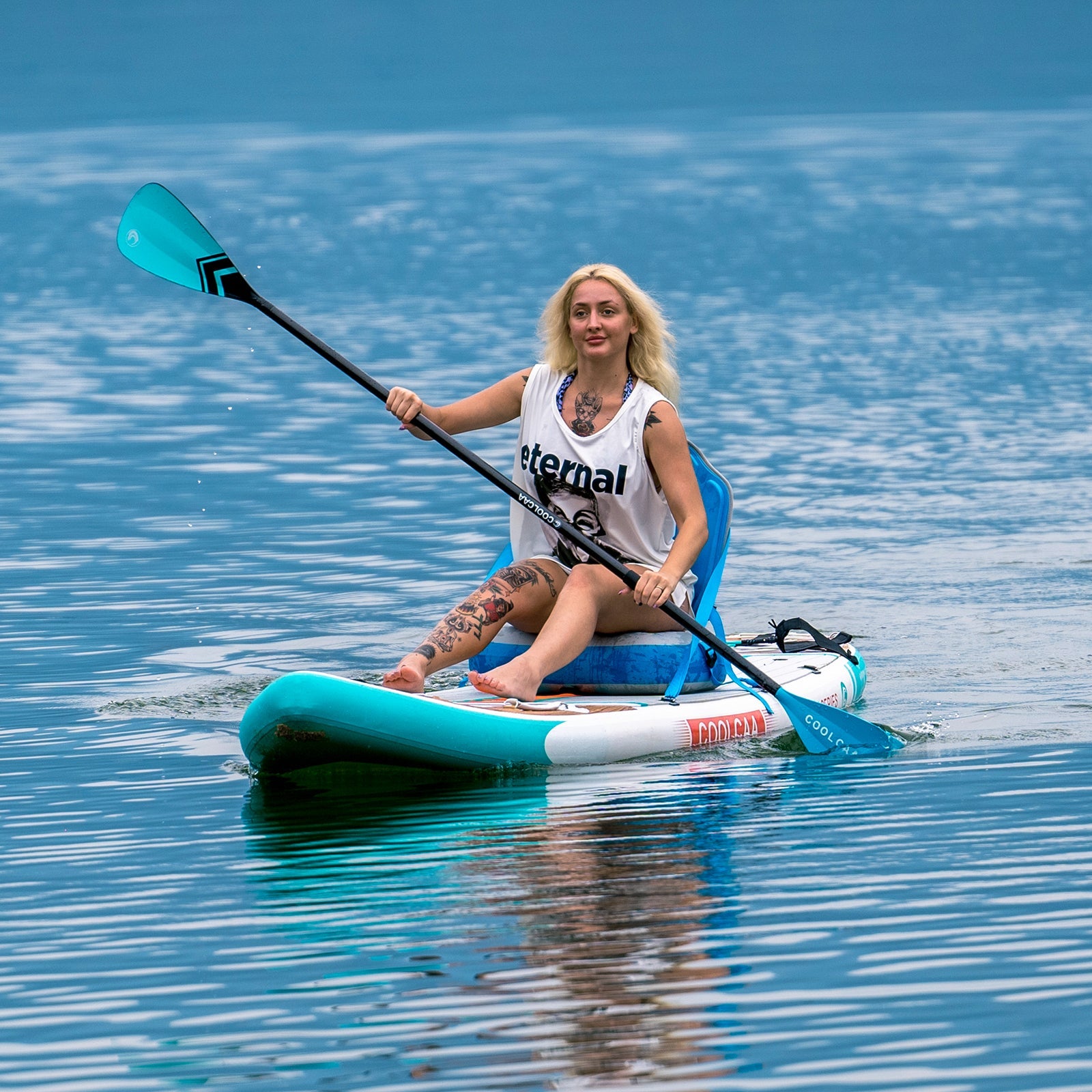 using paddle board with kayak conversion kit