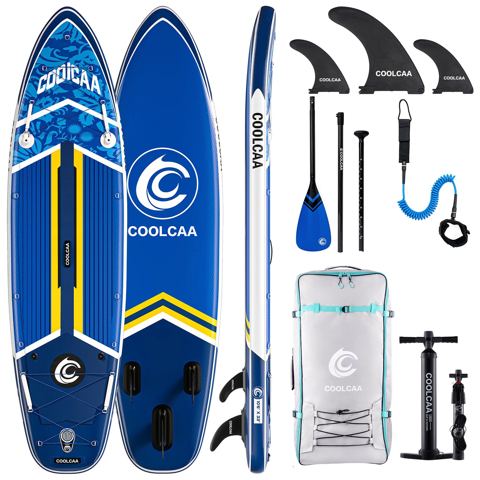 10'6/11'6 Inflatable Stand Up Paddle Board | Coolcaa Explorer